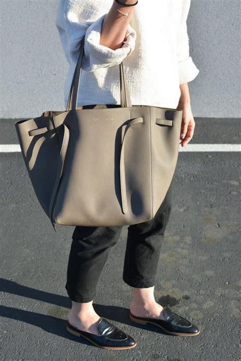 celine cabas phantom with tassels bag taupe small|Celine phantom tote reviews.